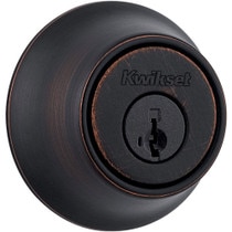Kwikset 660 Single Cylinder Deadbolt Featuring SmartKey Security In Bronze